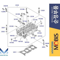mobis head cylinder engine t-mpi g4kf hyundai kia 2008-16